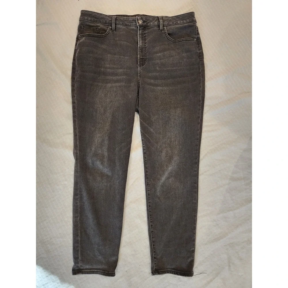 Chico's stretch jeans: High Rise‎ Skinny Ankle fit, Black wash Women's 3 or 16